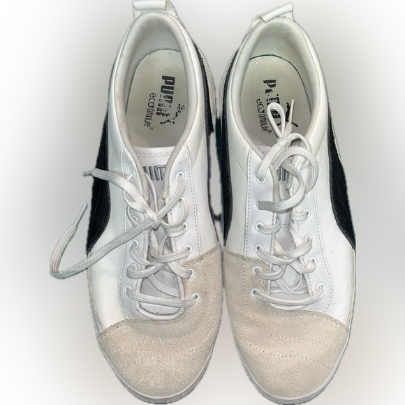 Vintage suede black and white stripe puma eco ortholite sport lifestyle - Picture 2 of 3